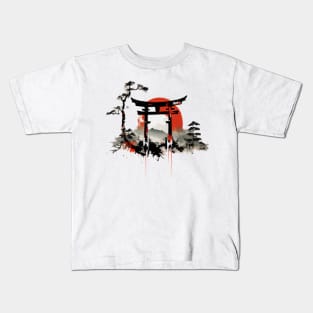 Japanese art torii gate Kids T-Shirt